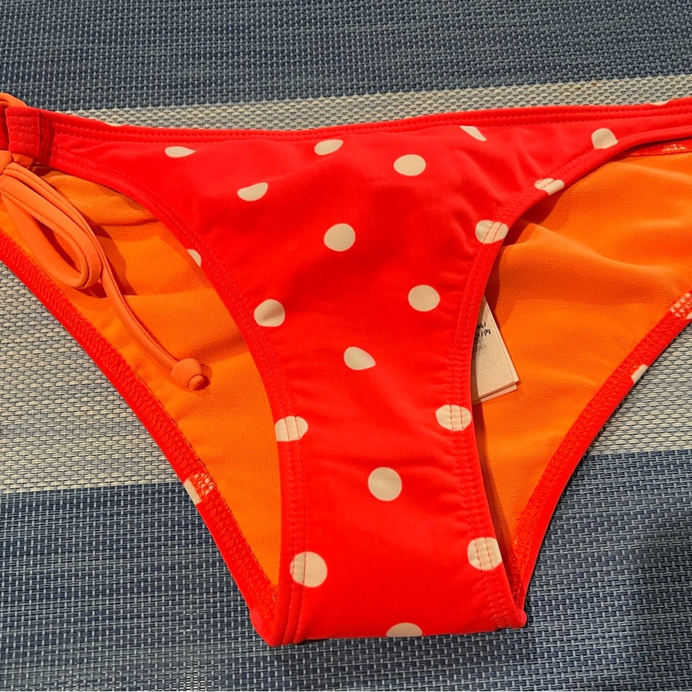 Hollister Orange Polka Dot Bikini Bottom